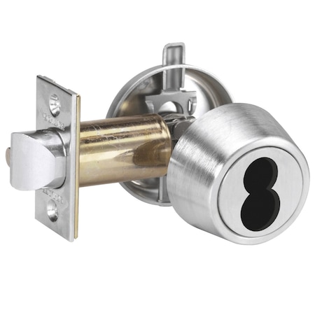 Schlage Grade 2 Single Cylinder Deadlatch, Schlage FSIC Less Core, Non-Holdback Turn, 2-3/8-in Backset, Sati B250J 626 NHO